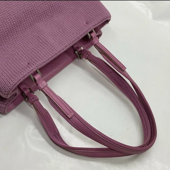 Prada Women’s Purple/Lavender Vintage Wool Knitted Tote Bag/Purse/Handbag 💜 - Picture 6 of 10